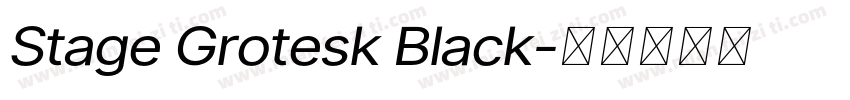 Stage Grotesk Black字体转换